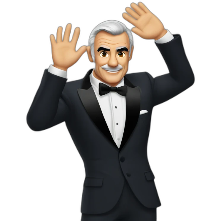 Sean connery as james bond waving emoji