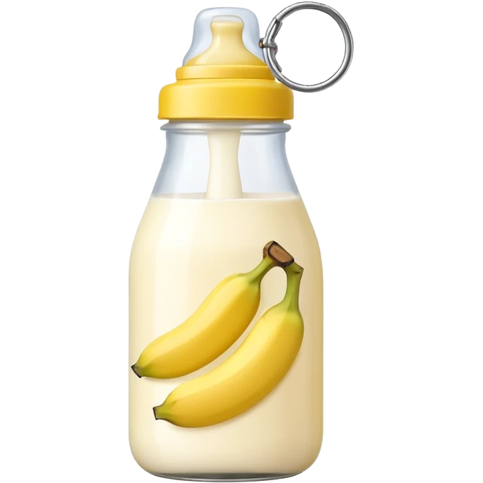 baby Milk bottle with banana tag emoji