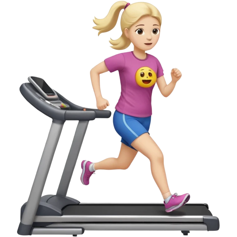 girl running on tredmil fat emoji emoji