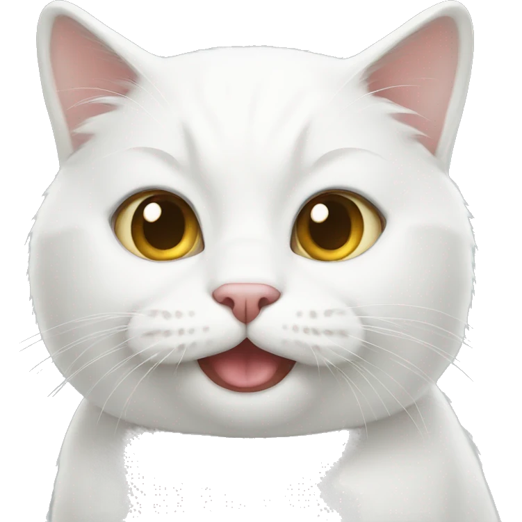White cat big emoji