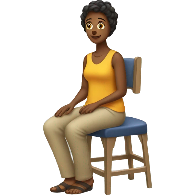 mom sitting neer palm emoji