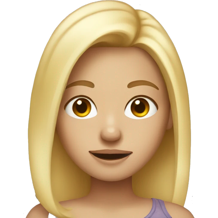 Girl with blonde hair and pimples emoji