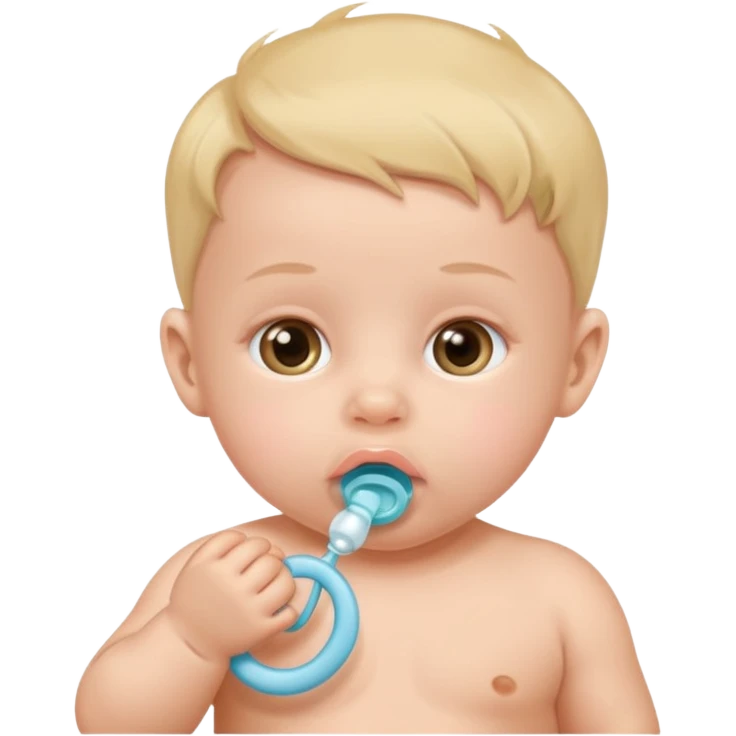 newborn with pacifier no hands emoji