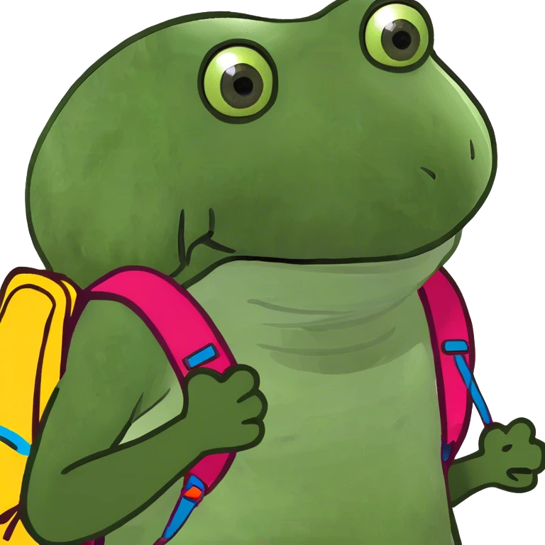 bufo wearing a backpack emoji