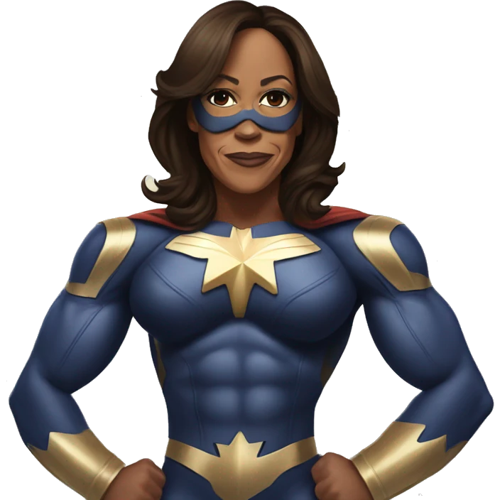kamala harris muscles superhero emoji