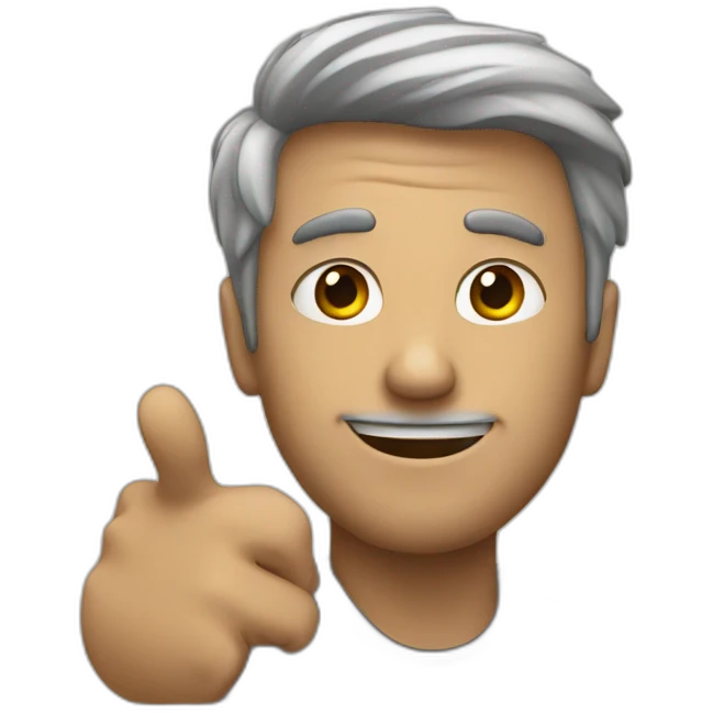 sketchy man takes a selfie emoji