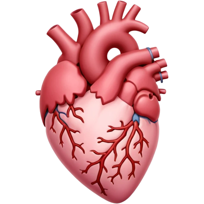 anatomical heart, soft pink, light, variation 2 emoji
