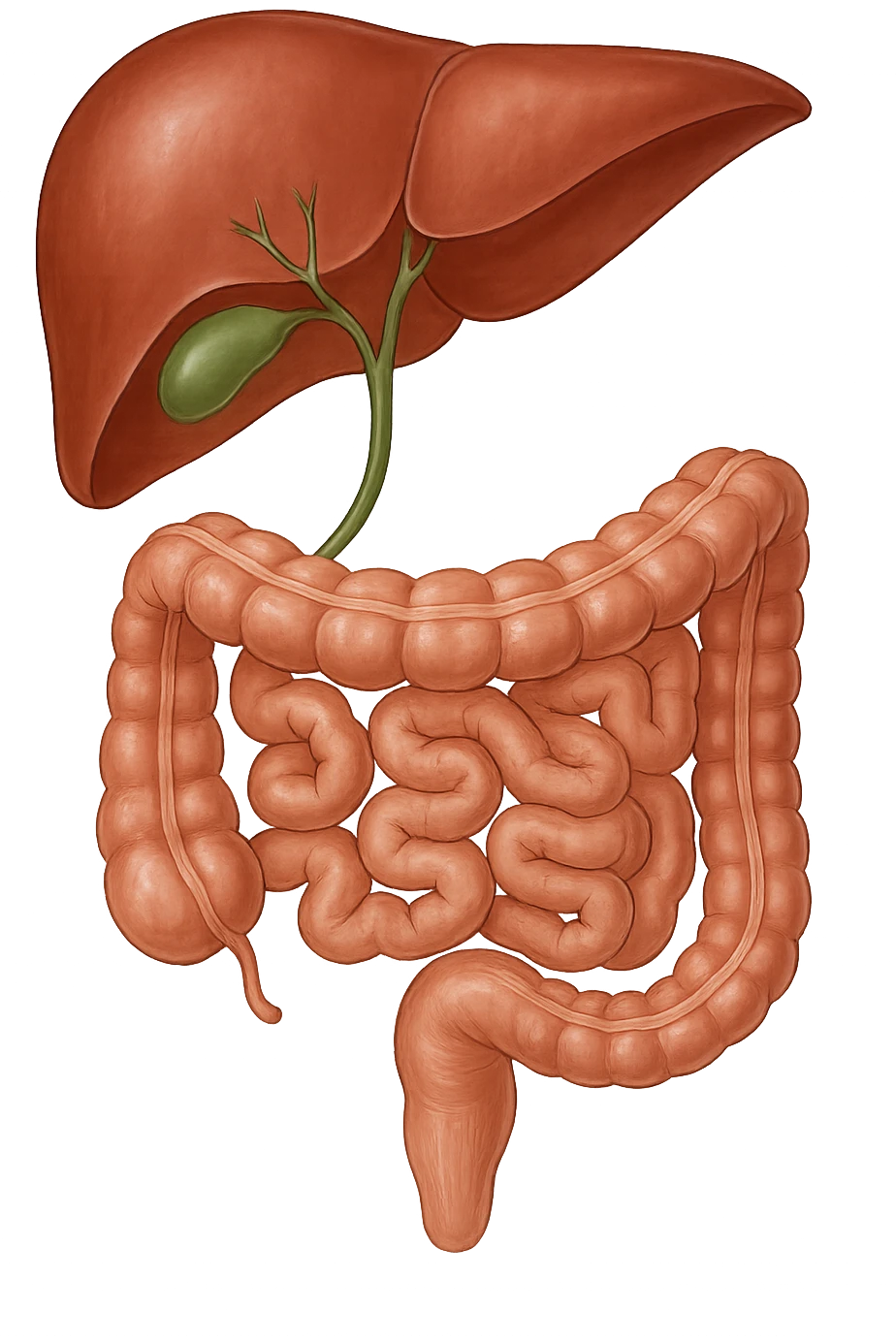 Connessione, fegato , intestino e cistifellea emoji