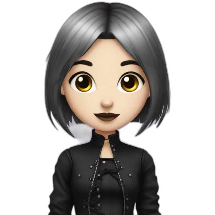 cute goth girl emoji