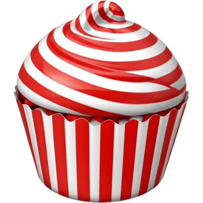 a candy in a red and white wrapper emoji