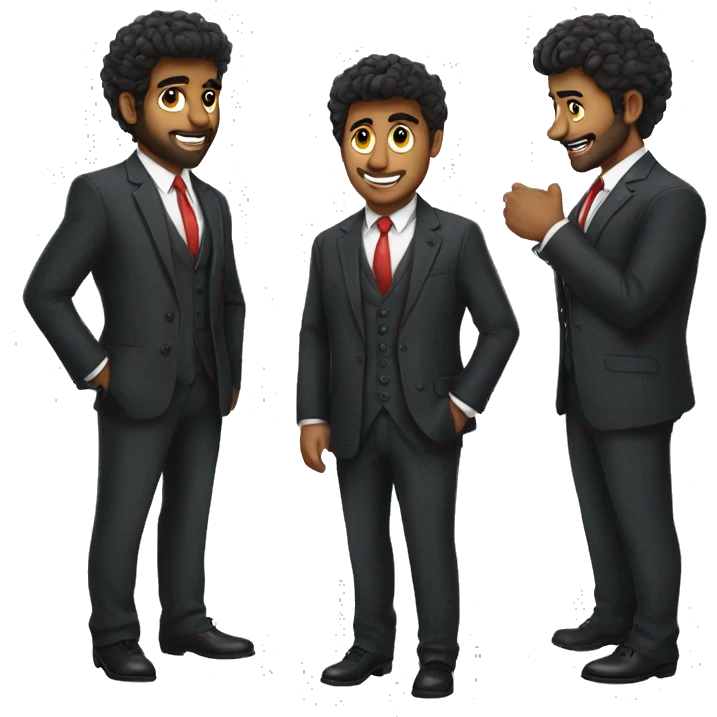 Youtuber Love Babbar in a 3 piece suit emoji