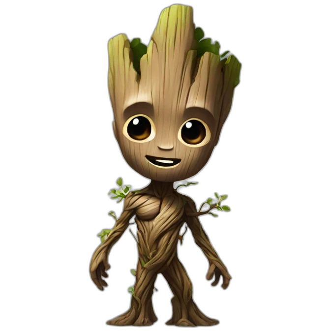 Groot and trump emoji
