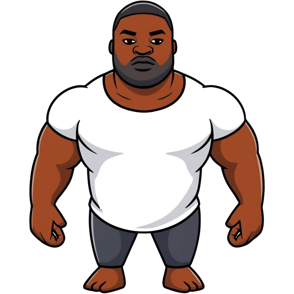 A big, strong black man with broad shoulders emoji