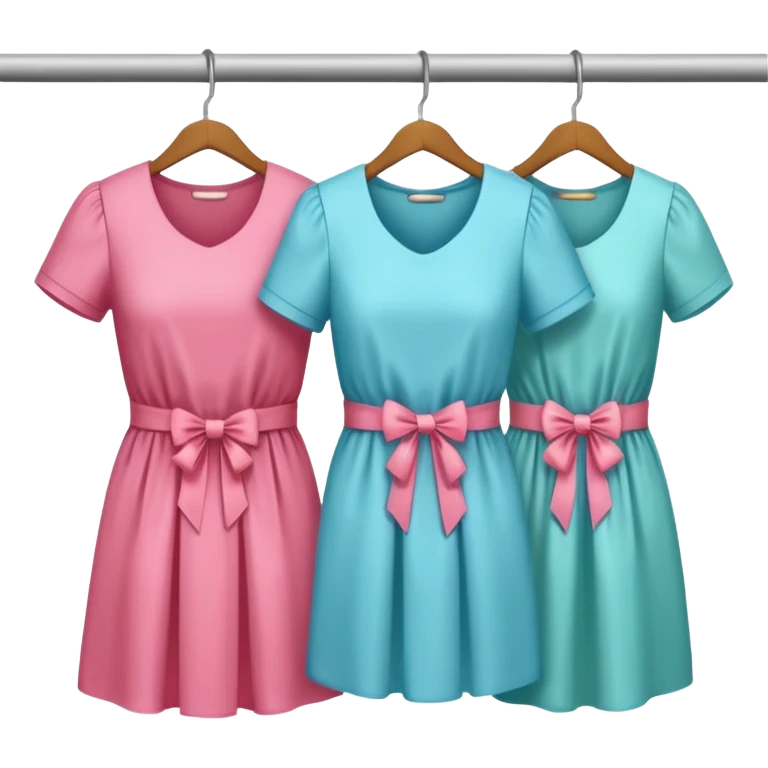 Clothing Store – racks of folded shirts and hanging dresses.

 emoji