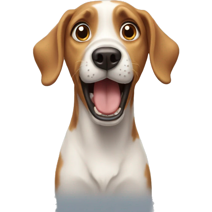 Surprised dog emoji