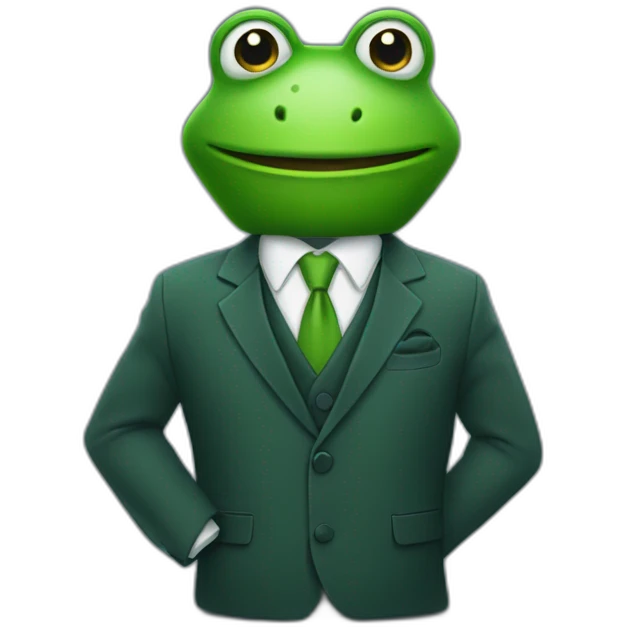 green-froghe-wears-a-suit emoji