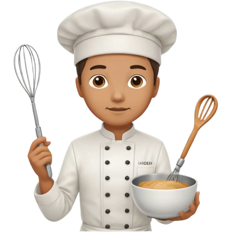 chef holding whisk and bowl emoji