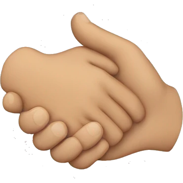 Hand to hand emoji