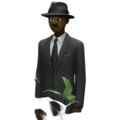 Noir travaillant dans les champs emoji