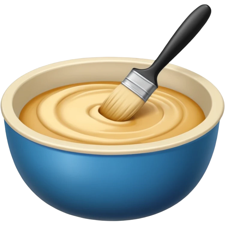 bowl of blonde hair dye with a brush next to it emoji