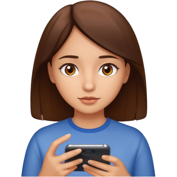 girl look at phone emoji