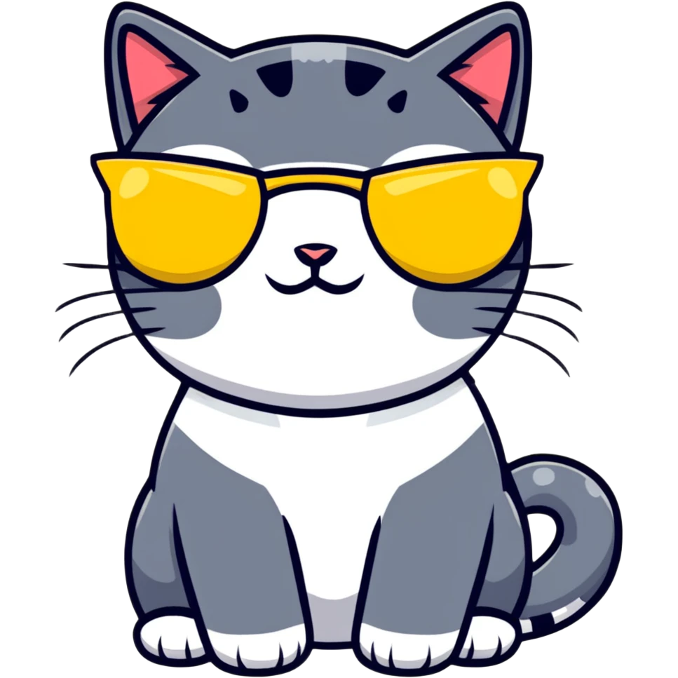 Cat with sunglasses emoji
