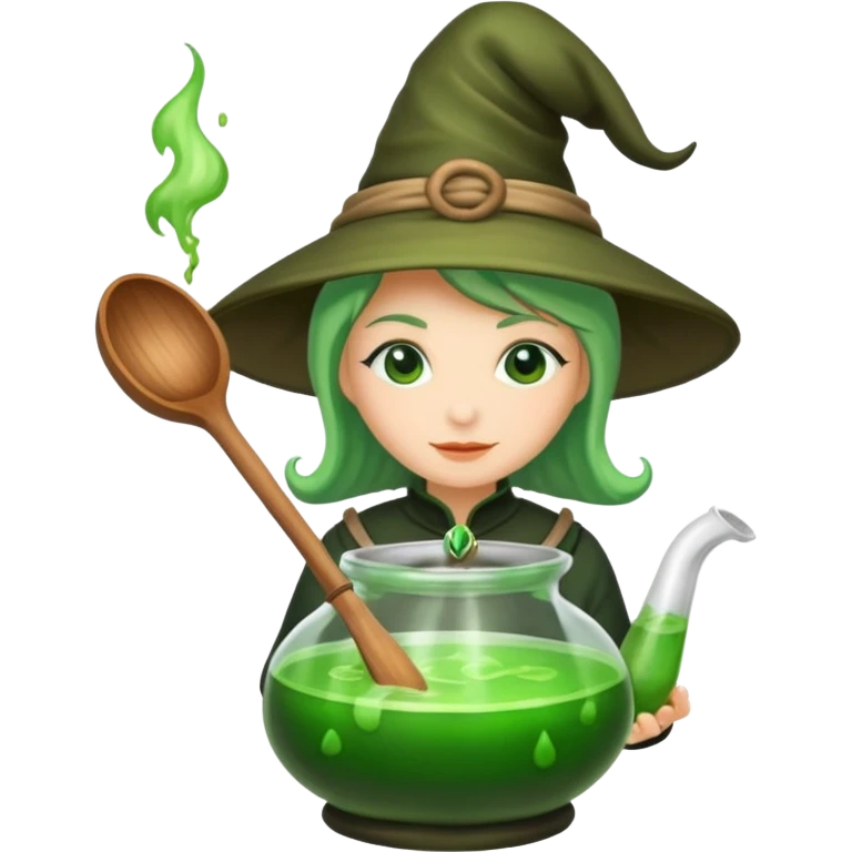 green witch cooking potion emoji