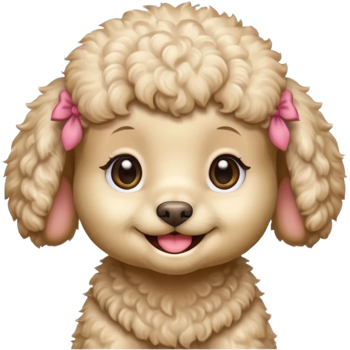 smile, baby Poodle
, only face  emoji
