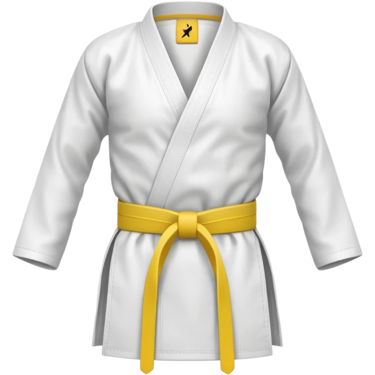 karate gi with a yellow belt emoji