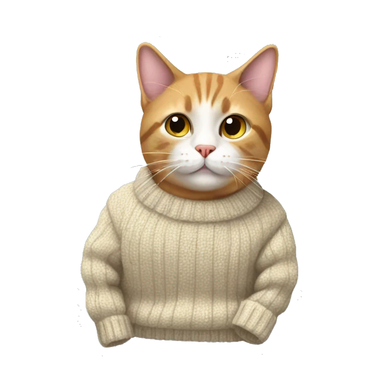 Cat wearing a sweater  emoji