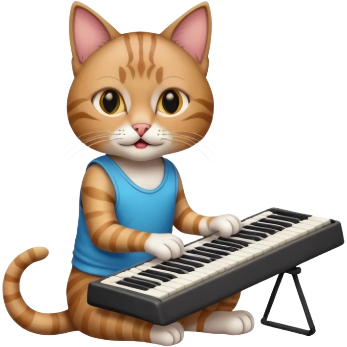 rockstar cat who plays keybord emoji