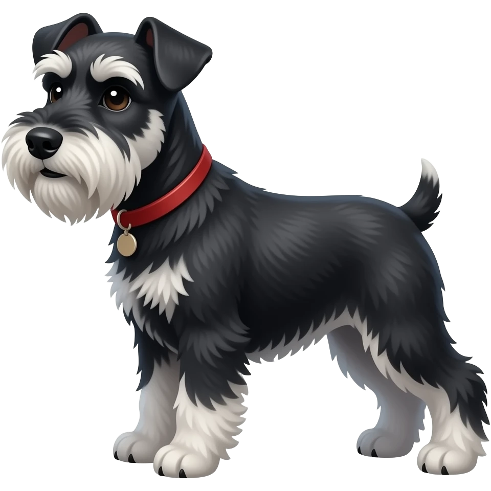 Snauzer negro mini emoji