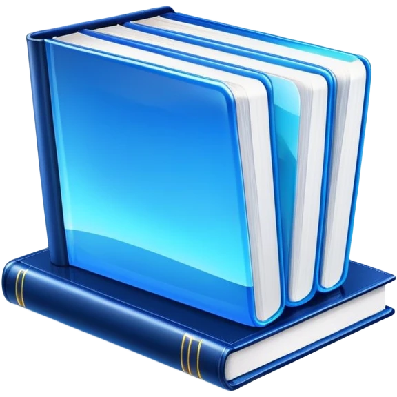 dark neon blue glass book, sky on the cover emoji