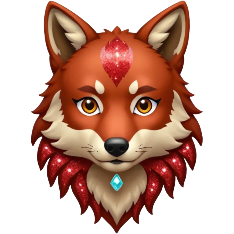 glitter red wolf boy apex predator emoji
