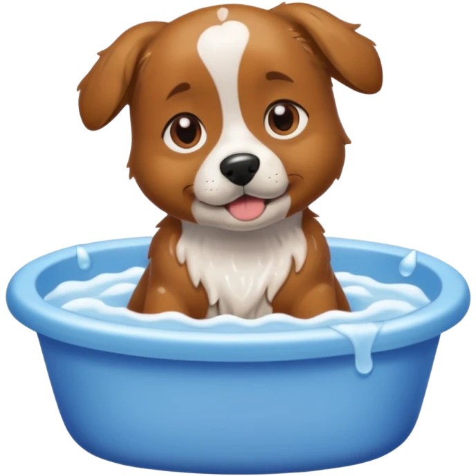 Bathing dog emoji