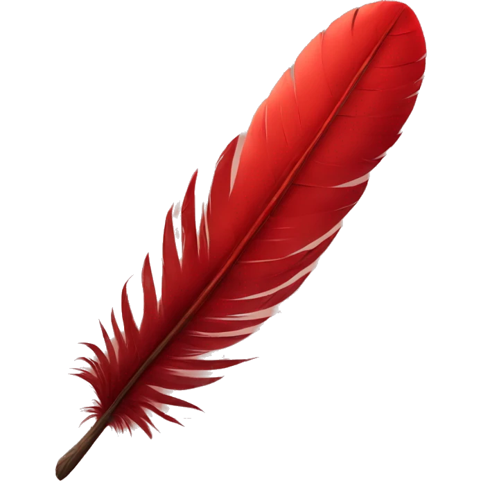 Red feather emoji