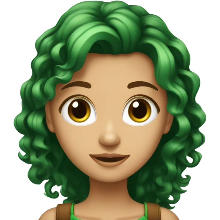 menina de cabelo grande e ruivo cobre com curvaturas 2b e olhos verdes emoji