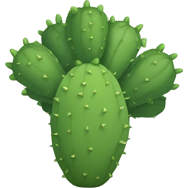 round Nopal without pot emoji