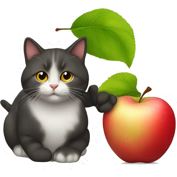 Apple and cat emoji