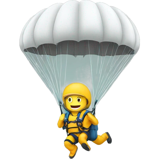 Man parachuting  emoji