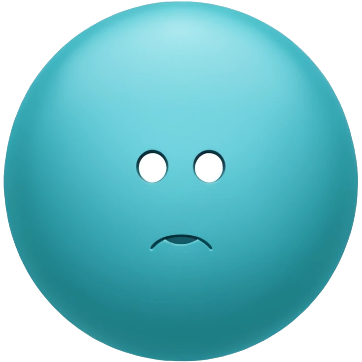 cyan ball without face emoji