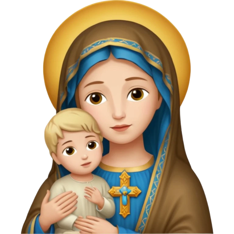 Virgen María con niño Jesús emoji