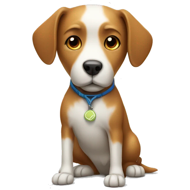 dog thats playing tenniy emoji