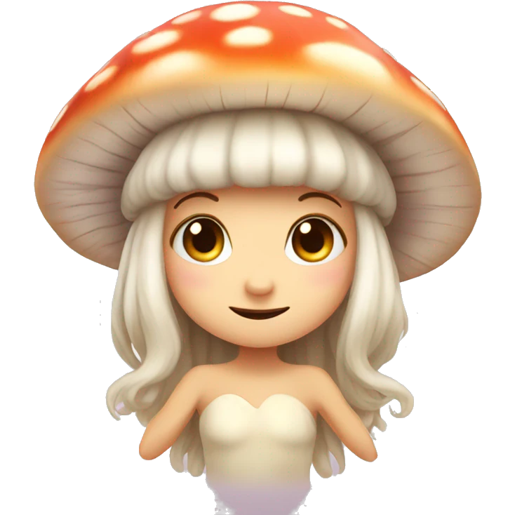 Mushroom fairy cute emoji