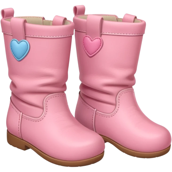 pink baby boots emoji
