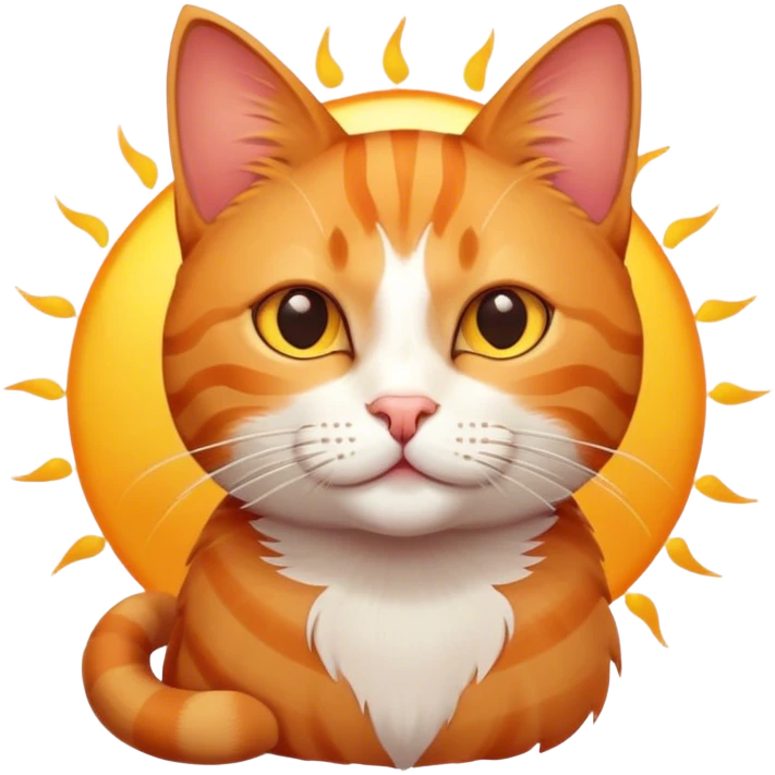 cat with sun emoji