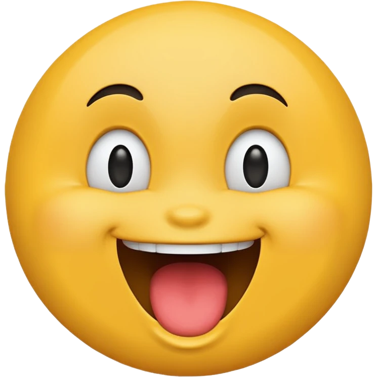 Happy face with mouth open emoji