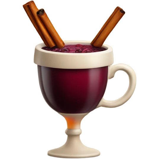 Mulled wine in a craft cup emoji