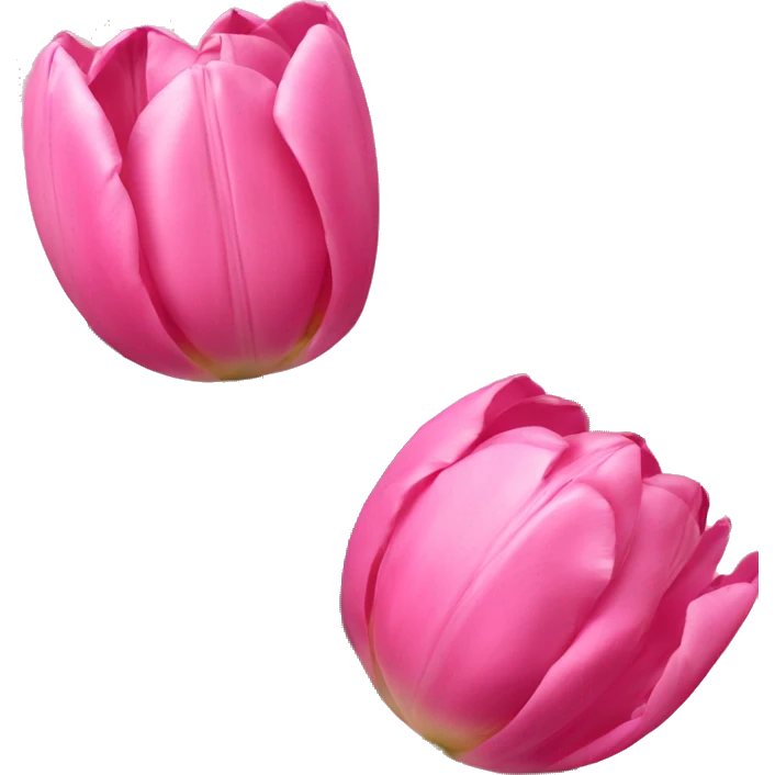 Pink tulips with a bow emoji