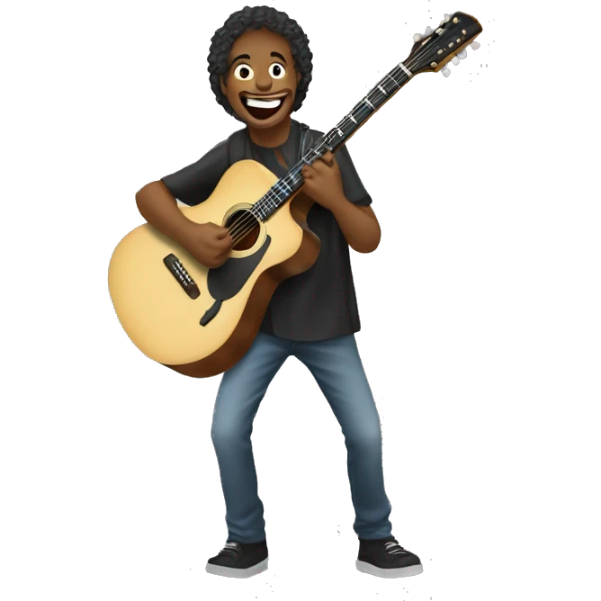 guitrrista feliz emoji